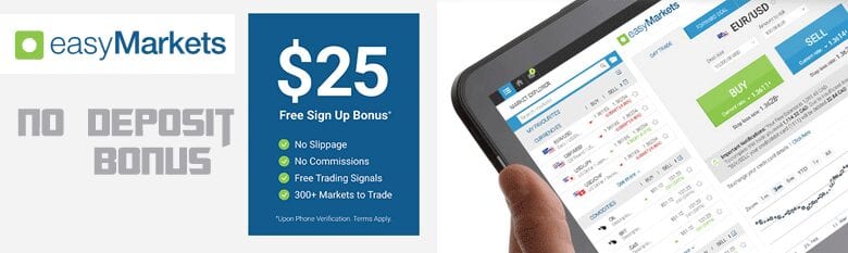 $25 NO Deposit Sign-Up Bonus – EasyMarkets