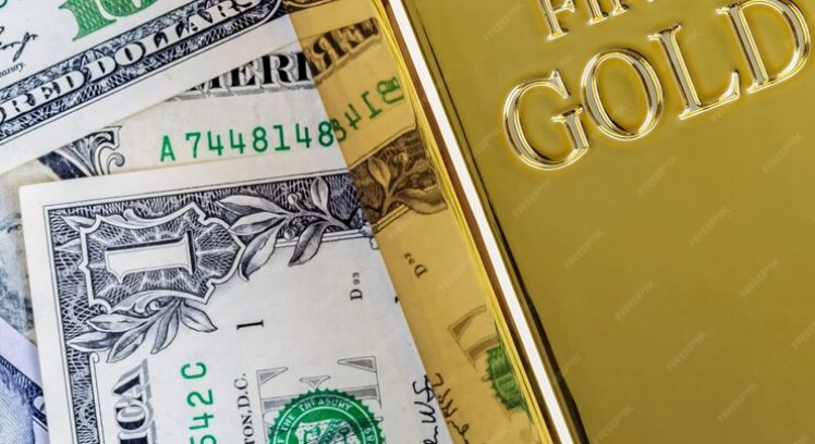 gold-metal-ingot-bullion-background-dollar-euro-bills_76263-394